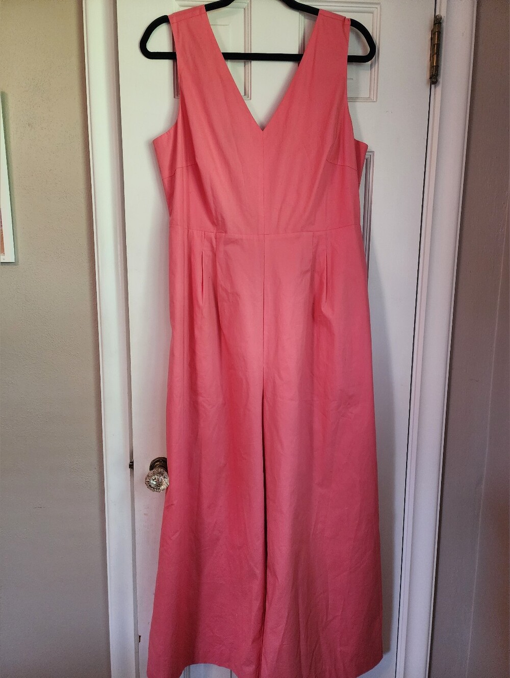 Women’s J. Crew V-Neck Coral Wide-Leg Jumpsuit